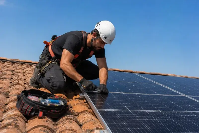 Maintenance et monitoring de panneaux solaires à Lussan