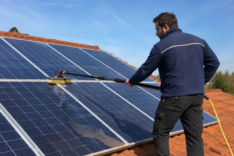 Nettoyage et entretien de panneaux solaires à Lussan